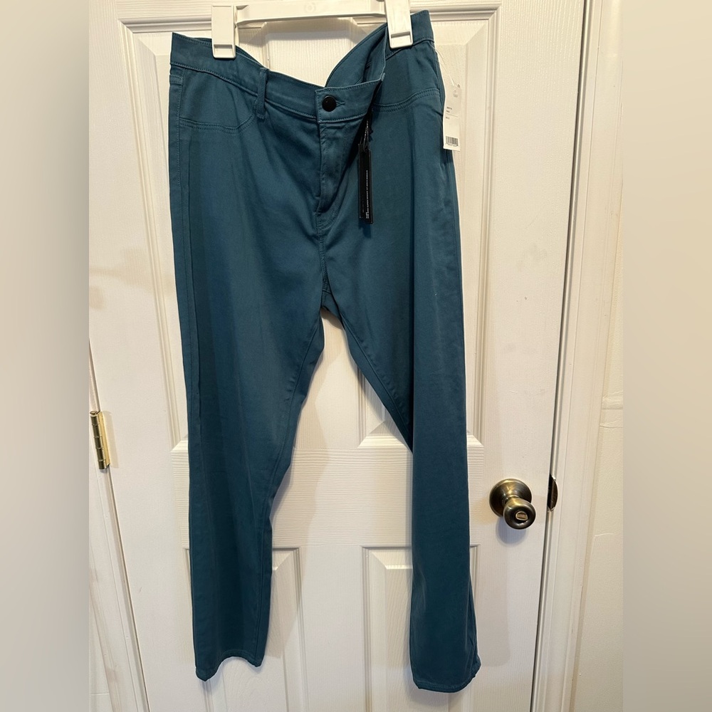 J Brand Teal Straight-Leg Pants